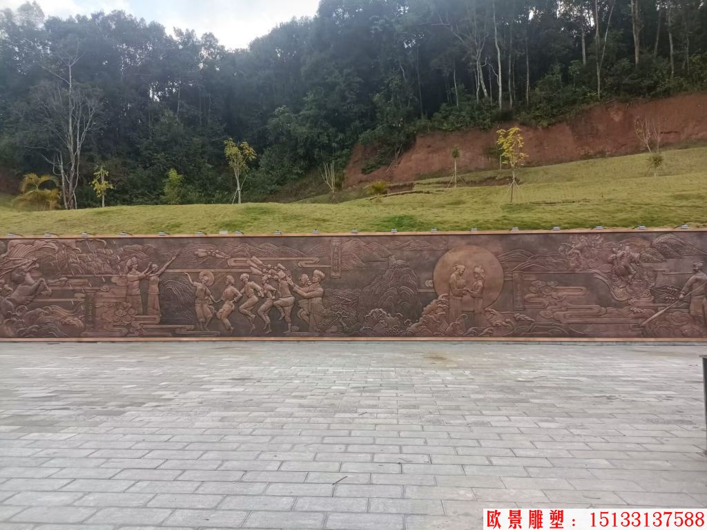 墻體紫銅浮雕 鍛銅雕刻 紫銅鍛打鍛造工藝浮雕 墻壁壁畫(huà)浮雕25